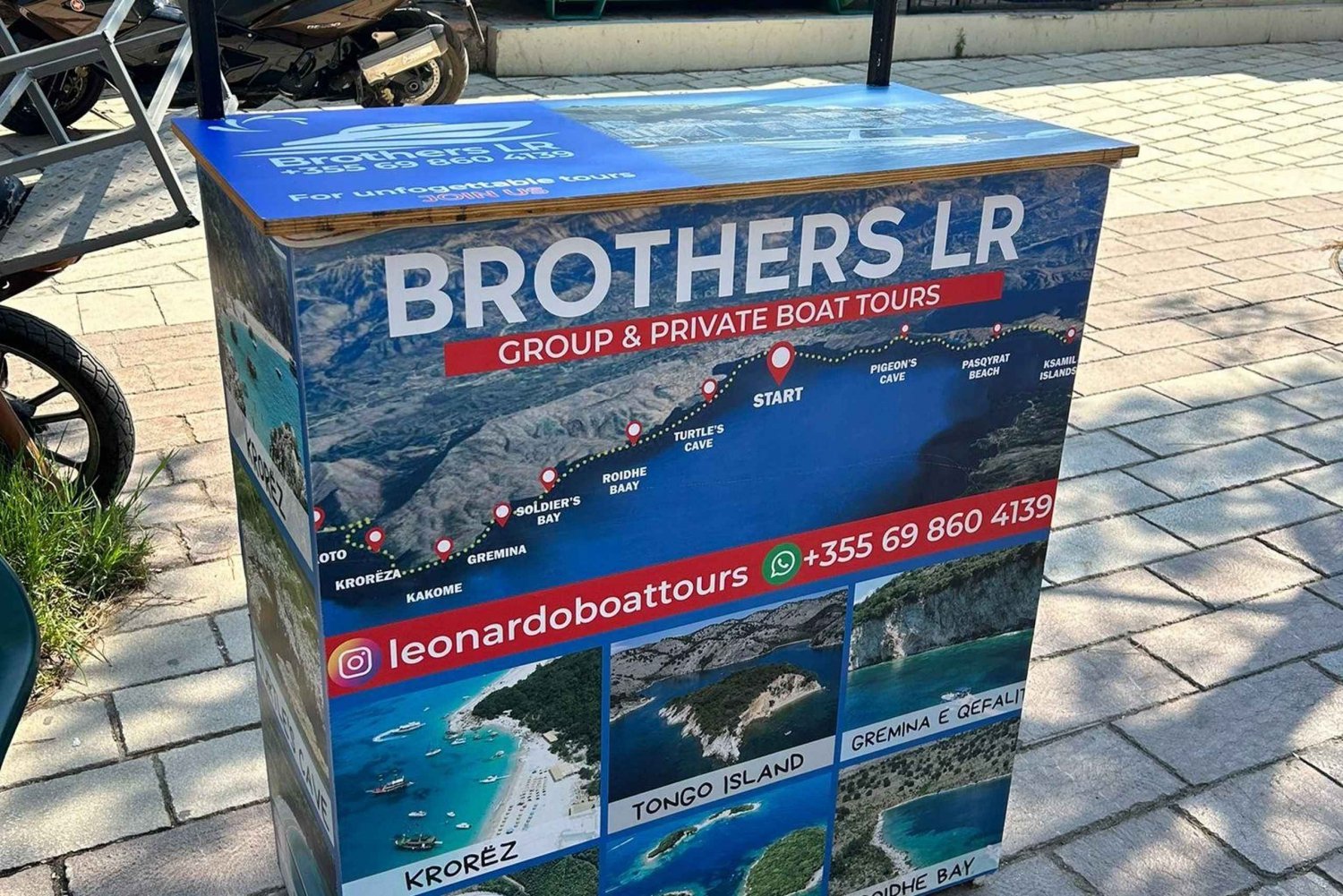 Tour privé en bateau à Saranda avec plongée avec tuba