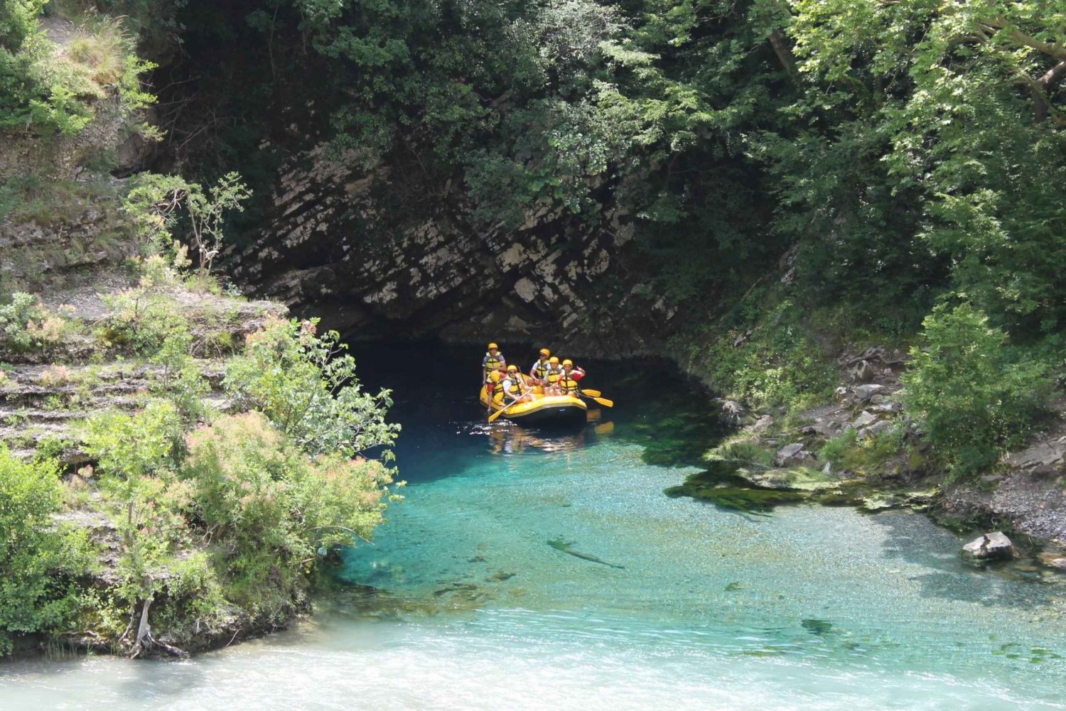Forsränning - Floden Vjosa, ravinen Kelcyra, Albanien