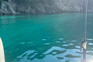 Fra Saranda, båttur til Krorëza, Kakome og Turtle Cave.