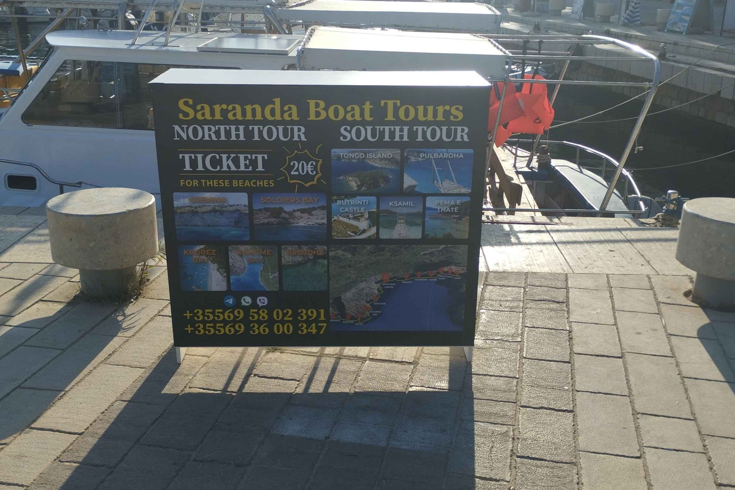 Saranda bådture/udflugter/sjov/afslapning/sol/svømning/nydelse