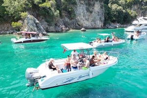 Saranda: viaje en barco con 6 paradas, bebida y snorkel gratis
