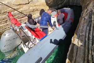 Sarandë: Båttur til Kroreza med snorkling og gratis parasoll