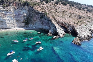 Saranda : tour en bateau, grotte des tortues, Kakome et Krorez, plongée avec tuba