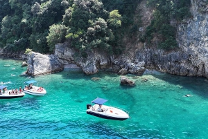 Saranda : tour en bateau, grotte des tortues, Kakome et Krorez, plongée avec tuba