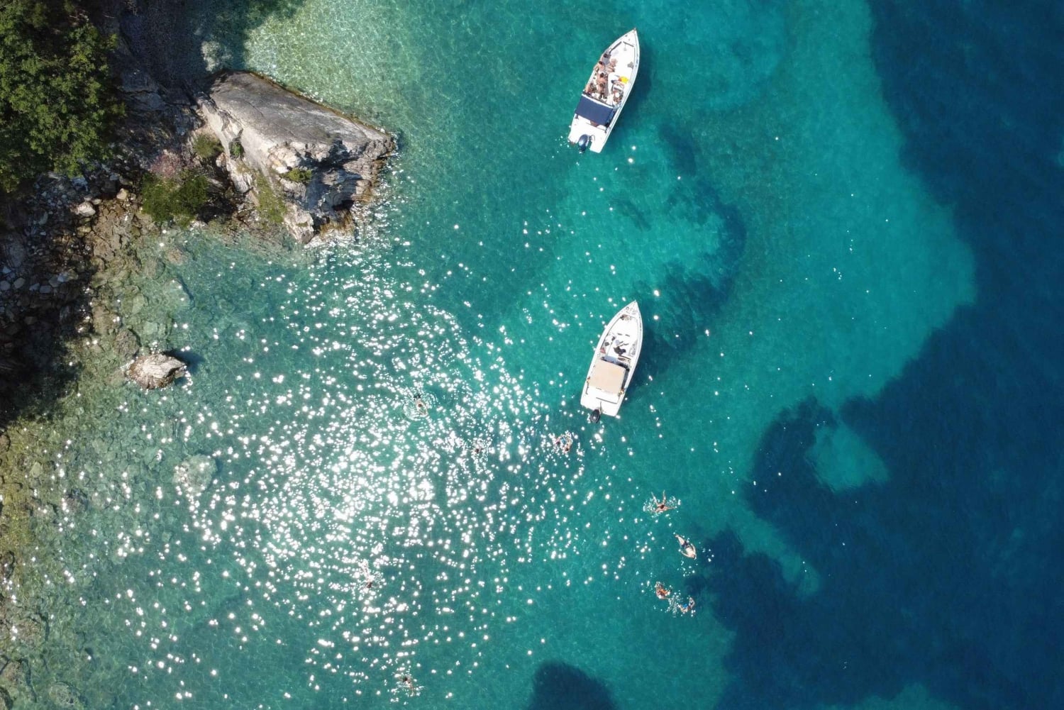 Sarande: Dold grotta, Gremina, Kakome och Krorez båttur