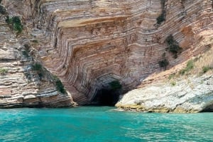 Sarande:Tour Boat Pegeon Cave, Manastir, Pulebardha, Ksamil