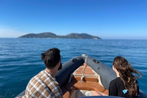 Vlorë: Dagstur med motorbåt till ön Sazan och grottan Haxhi Ali