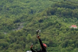 Theth’s new Zipline, the first of its kind in the area