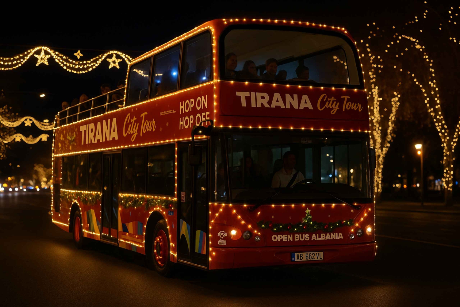 Juleomvisning i Tirana med Open Bus Albania