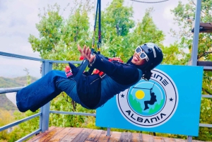 Tirana: Die längste Zipline des Balkans Petrela Adrenalin Tour