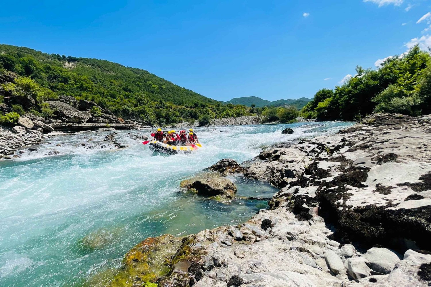 Vjosa River: Sunset Eco-Rafting & Hidden Canyon Swim