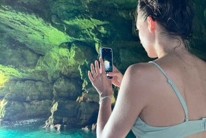 Vlore: speedboottocht Haxhi Ali-grot en Dafina-grot