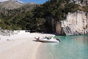 Vlorë: Speedboat Trip to Grama Bay w/ Snorkeling & Swimming