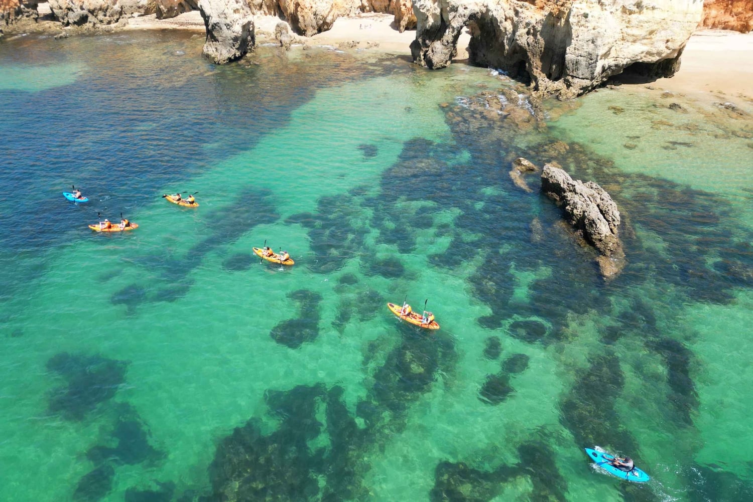 Portimão: Small Group Kayak Cave and Cliff Tour