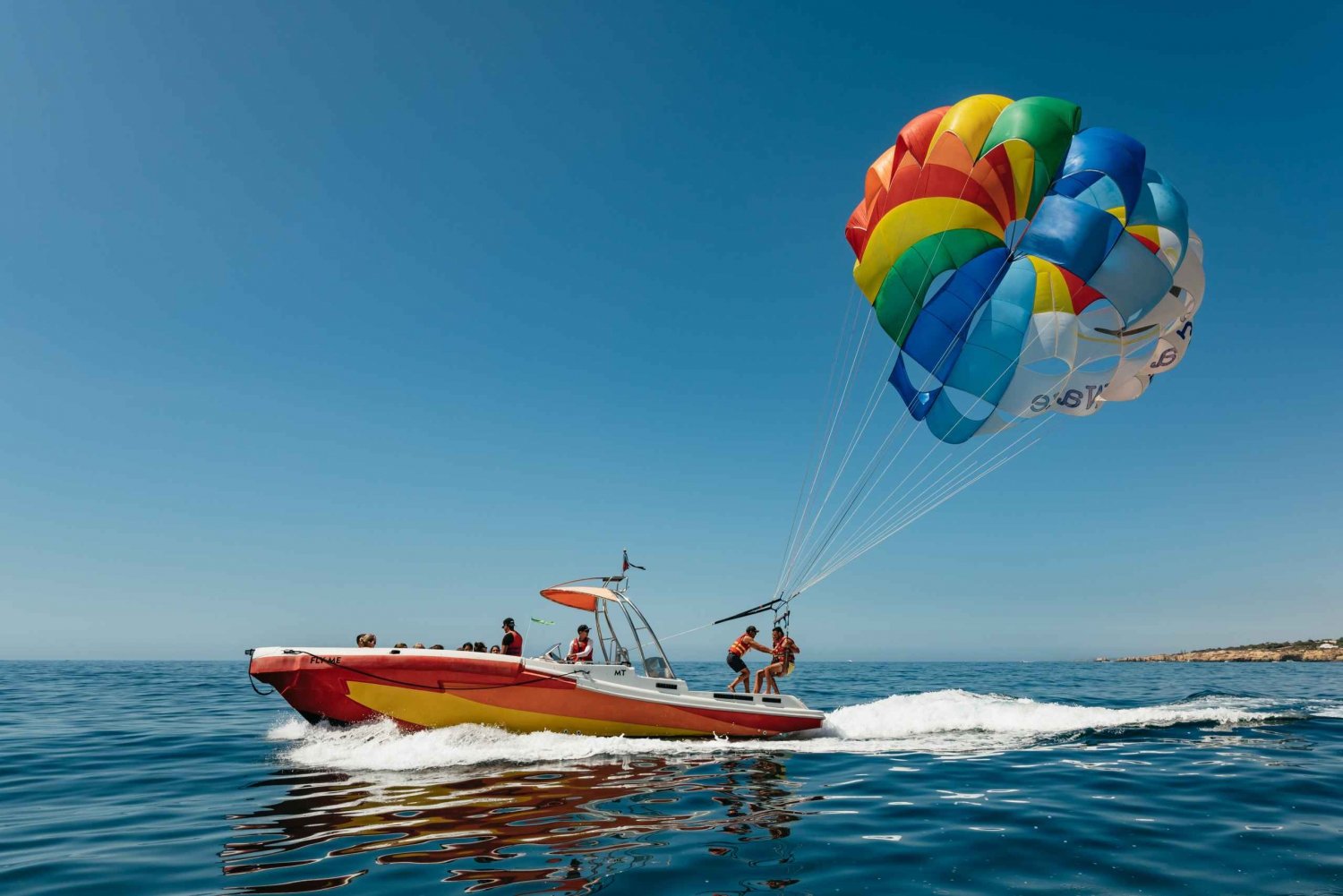 Albufeira: Rejs łodzią parasailingu