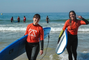 Albufeira: clase de surf en grupo pequeño con monitor privado