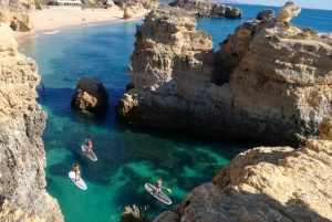 Albufeira: Stand-Up Paddle Caves and private beaches Tour