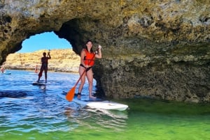 Albufeira: Caves and Private Beaches SUP Paddleboarding Tour