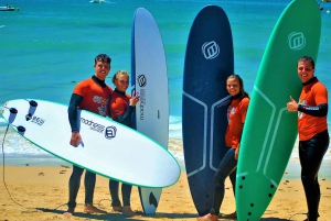 Albufeira: Surflektion på Galé Beach