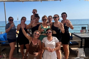 Albufeira: wijn-yoga met opbeurende muziekervaring