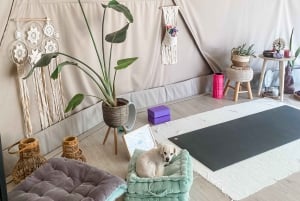 ALBUFEIRA: Clase de yoga en una cúpula o en la playa