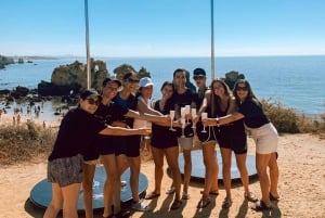 Algarve: paaldanservaring met uitzicht op de oceaan met Prosecco