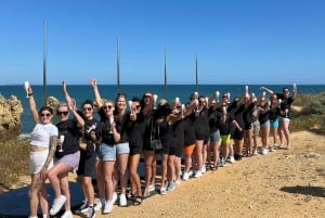 Algarve: paaldanservaring met uitzicht op de oceaan met Prosecco