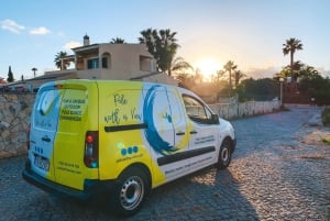 Algarve: paaldanservaring met uitzicht op de oceaan met Prosecco