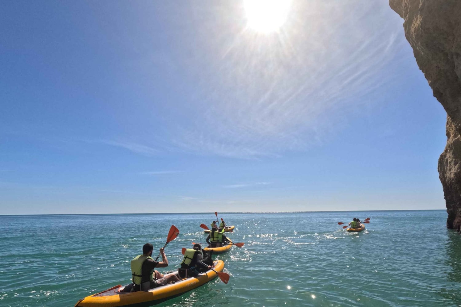 Benagil: Benagil Caves Guided Kayak Tour with Free 4K Photos