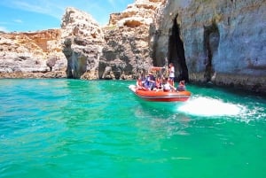 Portimão : visite complète des grottes de Benagil avec repas à l'Allgarbe