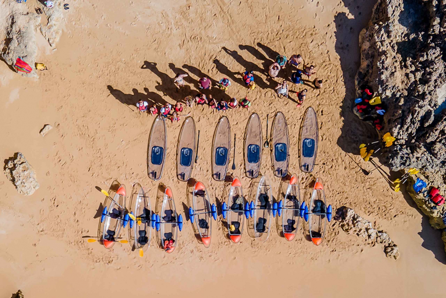 100% Clear Kayak Tour from Albandeira Beach