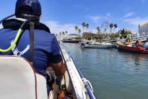 Faro: Pudim Real Boat Tours 6 timmar guidad tur med båt i Ria Formosa