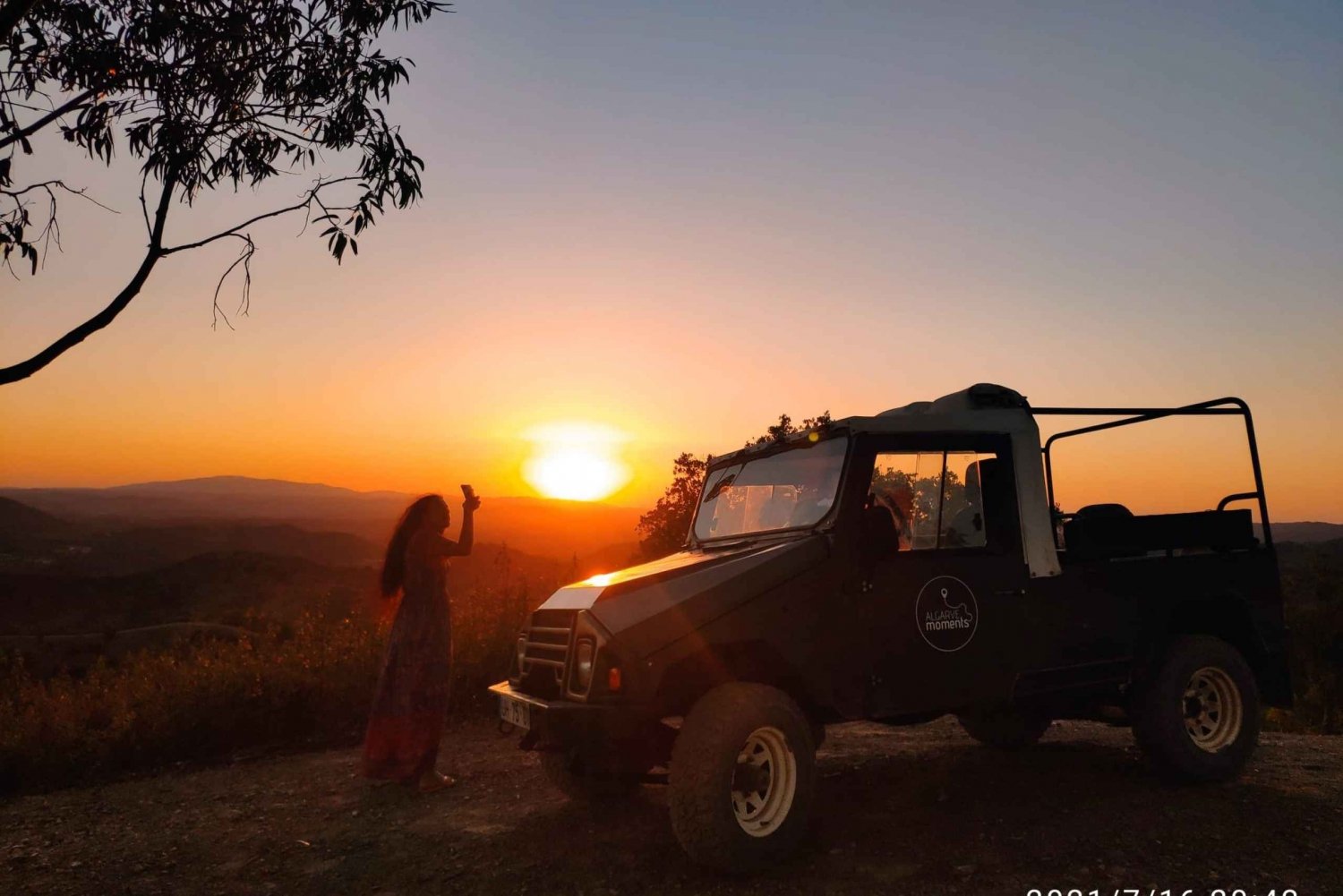 från Albufeira: Algarve Sunset Jeep Safari med vin