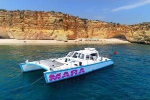 Albufeira: Catamaran Cruise with BBQ & Open Bar on the Beach