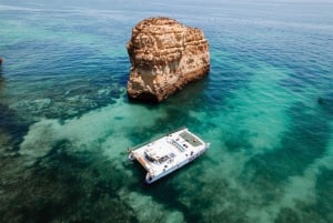 From Albufeira: Catamaran BBQ Trip to Benagil Caves & Beach