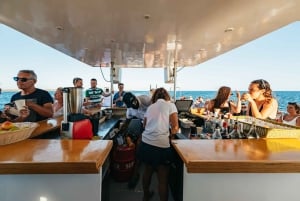 From Albufeira: Sunset Cruise and Beach BBQ with Open Bar