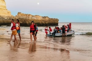 Vanuit Albufeira: Sunset Cruise en Strand BBQ met Open Bar