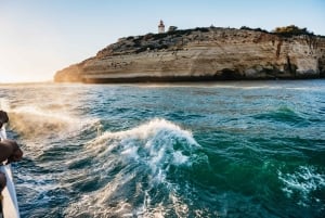 From Albufeira: Sunset Cruise and Beach BBQ with Open Bar