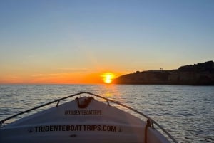 From Armação de Pêra: Sunset Benagil Caves Boat Tour
