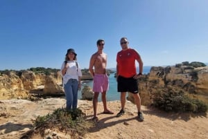 From Faro: 7 Valleys Hiking, Benagil Cave, & Snorkeling Tour