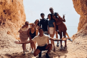 From Faro: Benagil, Algar Seco, and Marinha Adventure Tour