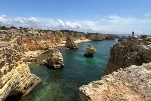 From Faro: Benagil, Algar Seco, and Marinha Adventure Tour