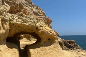 From Faro: Benagil, Algar Seco, and Marinha Adventure Tour