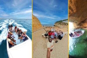 A partir de Faro: Passeio de barco à Gruta de Benagil e Praia da Marinha