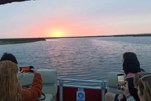 From Faro: Ria Formosa Islands Sunset Catamaran Cruise