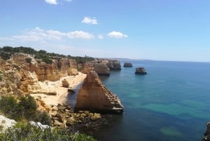 From Faro: 7 Valleys Hiking, Benagil Cave, & Snorkeling Tour