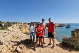 From Faro: 7 Valleys Hiking, Benagil Cave, & Snorkeling Tour