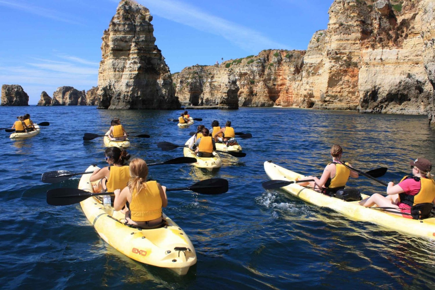 Da Lagos: costa dell'Algarve e grotte in kayak