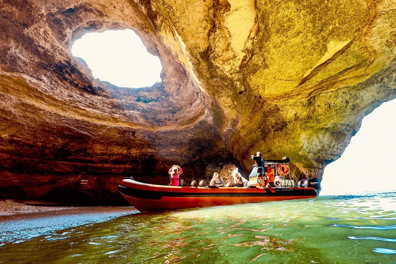 Depuis Lagos : Aventure en bateau rapide dans les grottes de Benagil