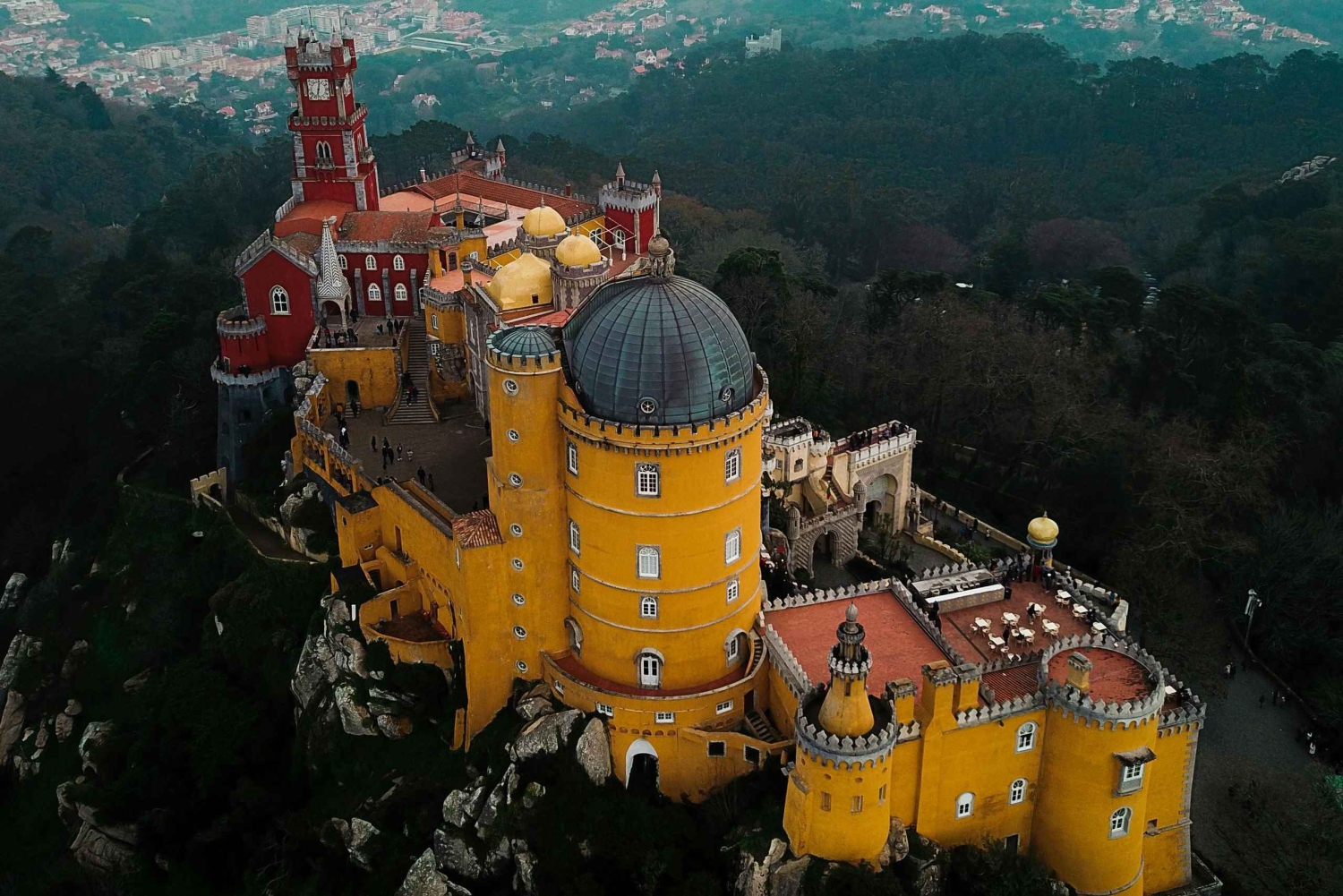 From Lisbon: Sintra and Estoril Trip with Pena Palace Entry